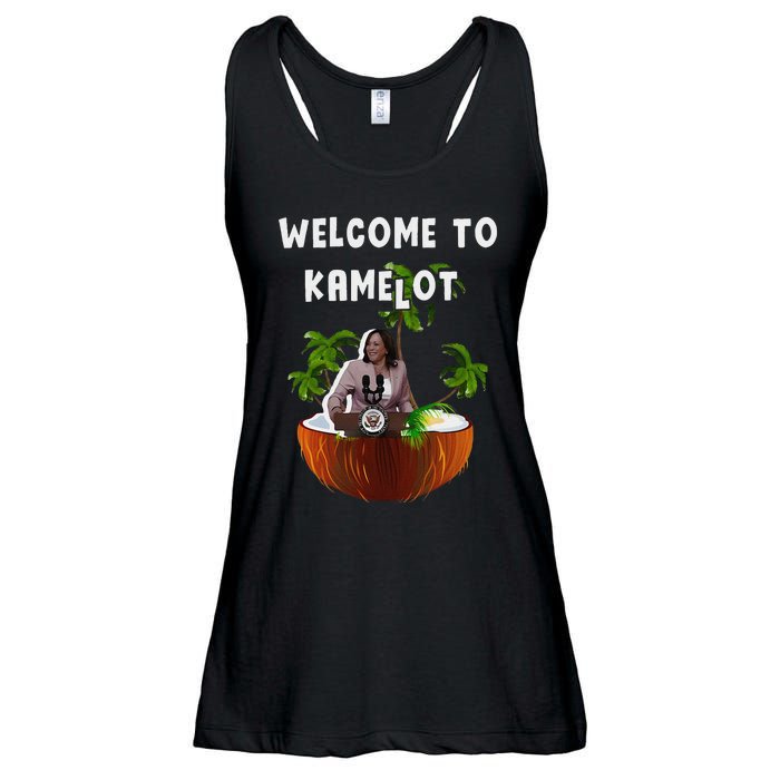 Kamala Harris Welcome To Kamelot Presidential Election 2024 Ladies Essential Flowy Tank