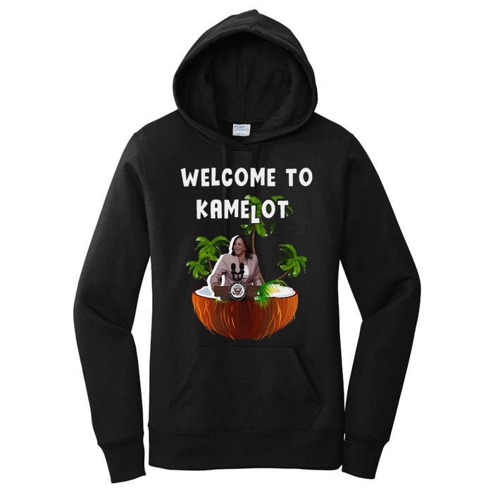 Kamala Harris Welcome To Kamelot Presidential Election 2024 Women's Pullover Hoodie