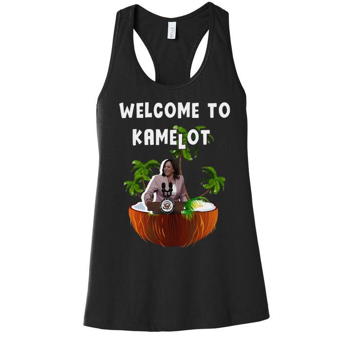 Kamala Harris Welcome To Kamelot Presidential Election 2024 Women's Racerback Tank