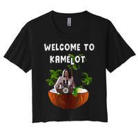 Kamala Harris Welcome To Kamelot Presidential Election 2024 Women's Crop Top Tee