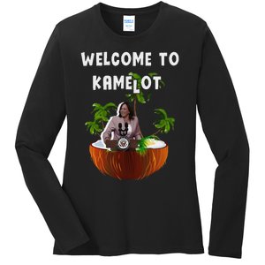 Kamala Harris Welcome To Kamelot Presidential Election 2024 Ladies Long Sleeve Shirt