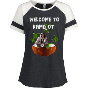 Kamala Harris Welcome To Kamelot Presidential Election 2024 Enza Ladies Jersey Colorblock Tee