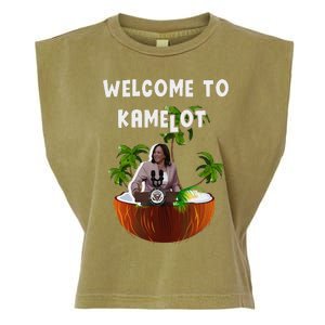 Kamala Harris Welcome To Kamelot Presidential Election 2024 Garment-Dyed Women's Muscle Tee