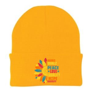 Kamala Harris Waltz Peace Love E Hope Diversity Knit Cap Winter Beanie