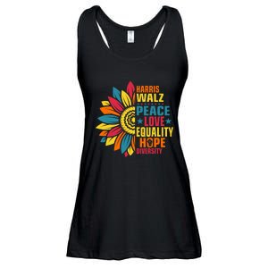 Kamala Harris Waltz Peace Love E Hope Diversity Ladies Essential Flowy Tank