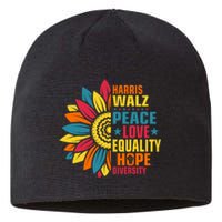 Kamala Harris Waltz Peace Love E Hope Diversity Sustainable Beanie