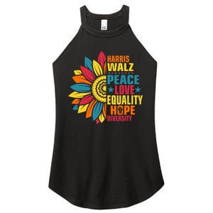 Kamala Harris Waltz Peace Love E Hope Diversity Women's Perfect Tri Rocker Tank