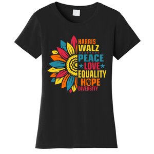 Kamala Harris Waltz Peace Love E Hope Diversity Women's T-Shirt