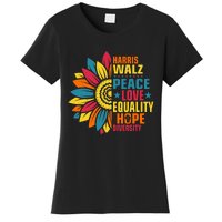 Kamala Harris Waltz Peace Love E Hope Diversity Women's T-Shirt