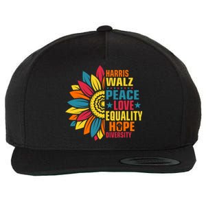 Kamala Harris Waltz Peace Love E Hope Diversity Wool Snapback Cap