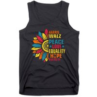 Kamala Harris Waltz Peace Love E Hope Diversity Tank Top