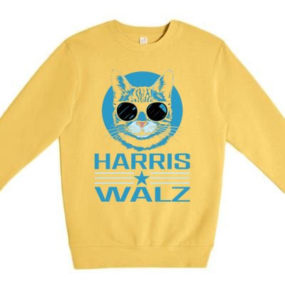 Kamala Harris Walz Harris Waltz 2024 Democratic Vp President Premium Crewneck Sweatshirt