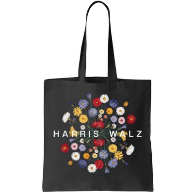 Kamala Harris Waltz Harris Walz Flower Mandala Central Bloom Tote Bag