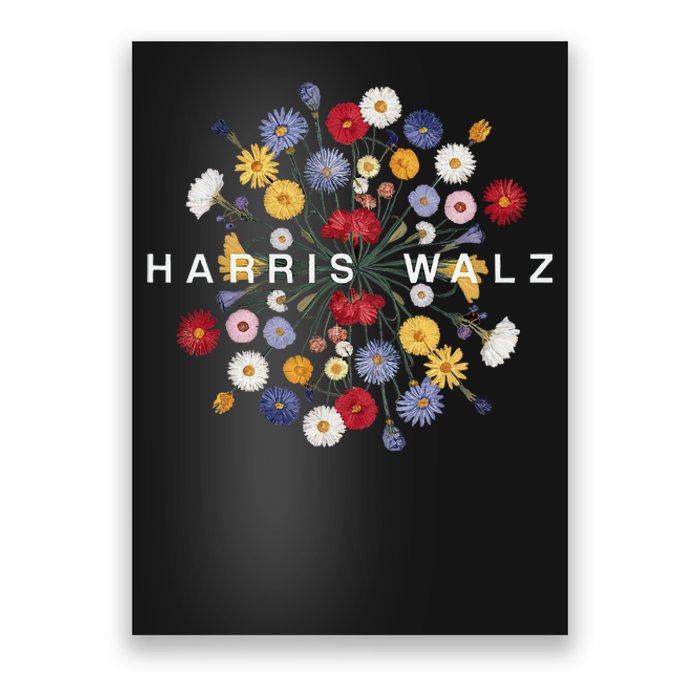 Kamala Harris Waltz Harris Walz Flower Mandala Central Bloom Poster