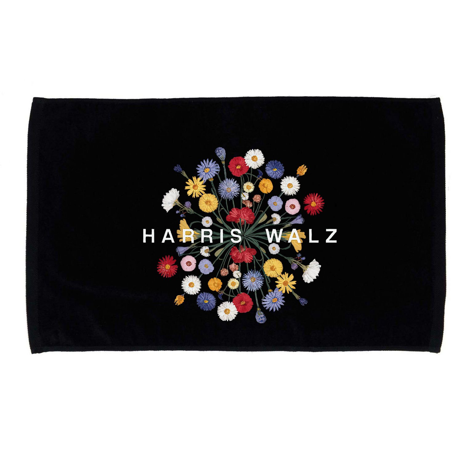 Kamala Harris Waltz Harris Walz Flower Mandala Central Bloom Microfiber Hand Towel