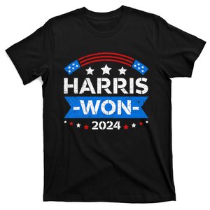 Kamala Harris Won 2024 Election Inauguration January 20 2025 T-Shirt