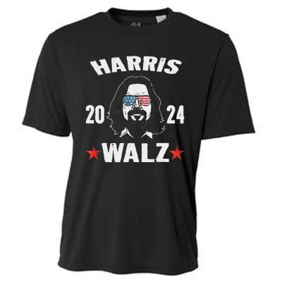 Kamala Harris Waltz 2024 Funny Man White Sunglasses Usa Cooling Performance Crew T-Shirt