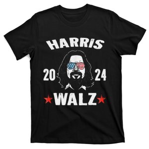 Kamala Harris Waltz 2024 Funny Man White Sunglasses Usa T-Shirt