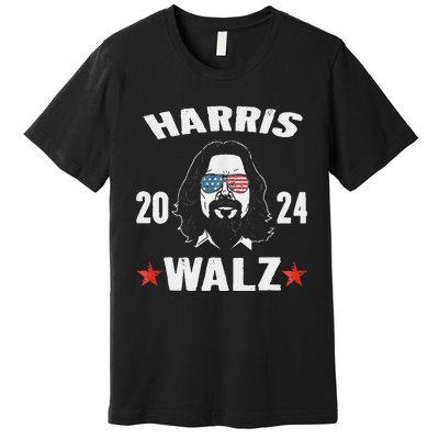 Kamala Harris Waltz 2024 Funny Man White Sunglasses Usa Premium T-Shirt