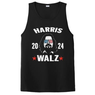 Kamala Harris Waltz 2024 Funny Man White Sunglasses Usa PosiCharge Competitor Tank