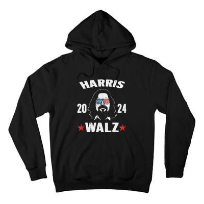 Kamala Harris Waltz 2024 Funny Man White Sunglasses Usa Tall Hoodie