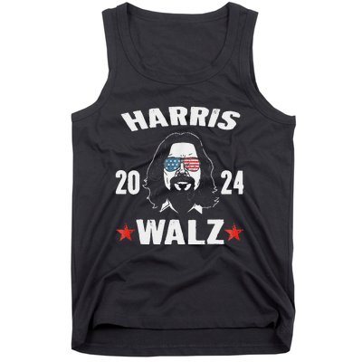 Kamala Harris Waltz 2024 Funny Man White Sunglasses Usa Tank Top