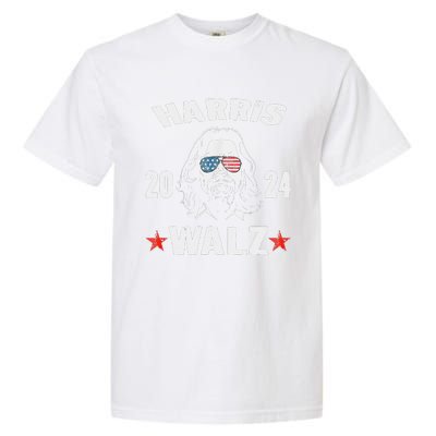 Kamala Harris Waltz 2024 Funny Man White Sunglasses Usa Garment-Dyed Heavyweight T-Shirt