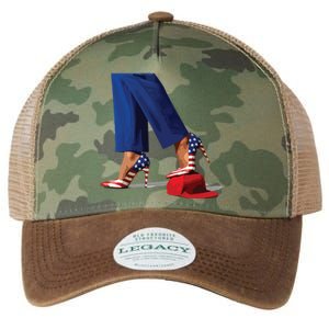 Kamala Harris With High Heels Stepping On Red Hat Legacy Tie Dye Trucker Hat