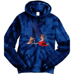 Kamala Harris With High Heels Stepping On Red Hat Tie Dye Hoodie