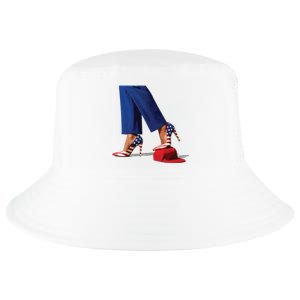 Kamala Harris With High Heels Stepping On Red Hat Cool Comfort Performance Bucket Hat