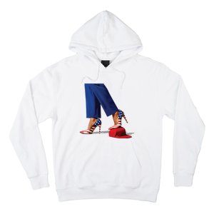 Kamala Harris With High Heels Stepping On Red Hat Hoodie