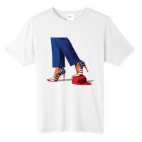 Kamala Harris With High Heels Stepping On Red Hat Tall Fusion ChromaSoft Performance T-Shirt