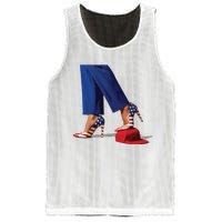 Kamala Harris With High Heels Stepping On Red Hat Mesh Reversible Basketball Jersey Tank