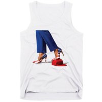 Kamala Harris With High Heels Stepping On Red Hat Tank Top