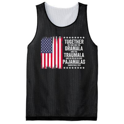 Kamala Harris Walz 2024 We Can End Dramala Traumala Mesh Reversible Basketball Jersey Tank