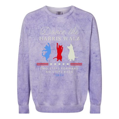 Kamala Harris Walz 2024 Waltz Dance 2 Steps Forward Not Back Colorblast Crewneck Sweatshirt