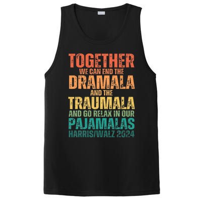 Kamala Harris Walz 2024 We Can End Dramala Traumala PosiCharge Competitor Tank