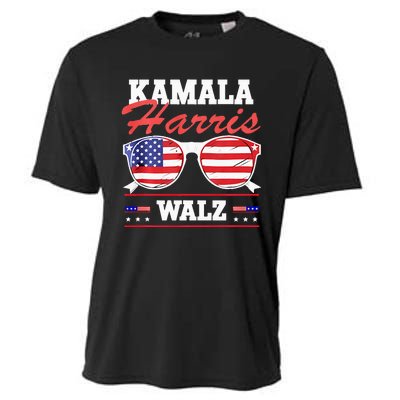 Kamala Harris Waltz American Flag Cooling Performance Crew T-Shirt