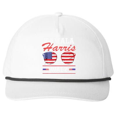 Kamala Harris Waltz American Flag Snapback Five-Panel Rope Hat