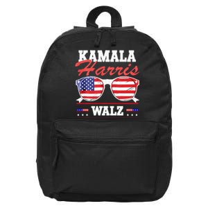 Kamala Harris Waltz American Flag 16 in Basic Backpack