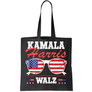 Kamala Harris Waltz American Flag Tote Bag