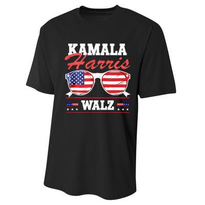 Kamala Harris Waltz American Flag Performance Sprint T-Shirt