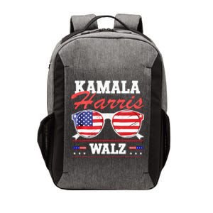 Kamala Harris Waltz American Flag Vector Backpack