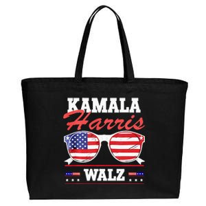 Kamala Harris Waltz American Flag Cotton Canvas Jumbo Tote