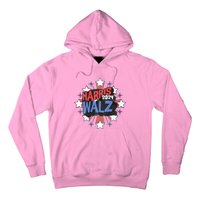 Kamala Harris Walz 2024 Distressed Election Shooting Stars Hoodie