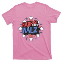 Kamala Harris Walz 2024 Distressed Election Shooting Stars T-Shirt