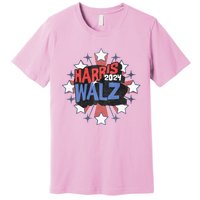 Kamala Harris Walz 2024 Distressed Election Shooting Stars Premium T-Shirt