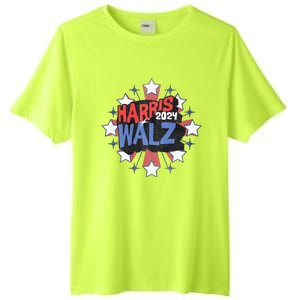 Kamala Harris Walz 2024 Distressed Election Shooting Stars Tall Fusion ChromaSoft Performance T-Shirt