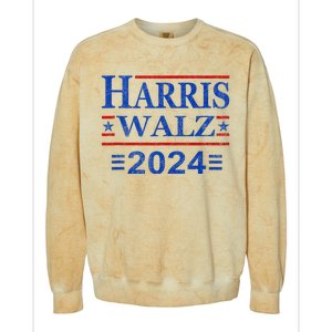 Kamala Harris Walz 2024 Harris Waltz Vp President 47th Flag Colorblast Crewneck Sweatshirt