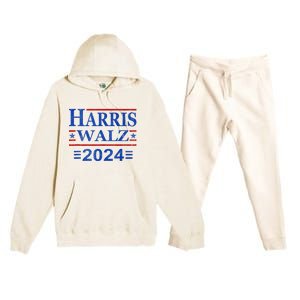 Kamala Harris Walz 2024 Harris Waltz Vp President 47th Flag Premium Hooded Sweatsuit Set